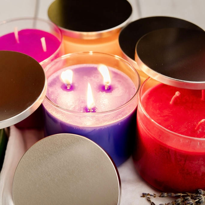 THREE WICK CANDLE WITH LID