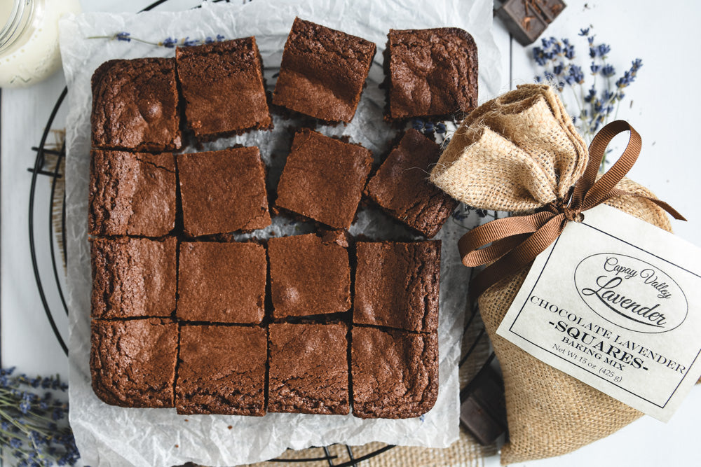 CHOCOLATE LAVENDER SQUARES BAKING MIX