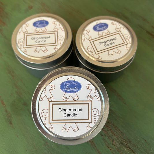 GINGERBREAD CANDLE IN A TIN
