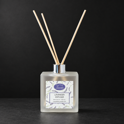 Diffuser bottle on a dark charcoal background
