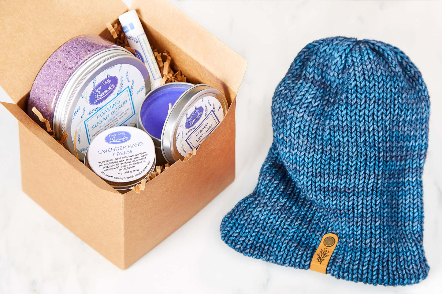 CUTE + COZY KNIT CAP - LAVENDER